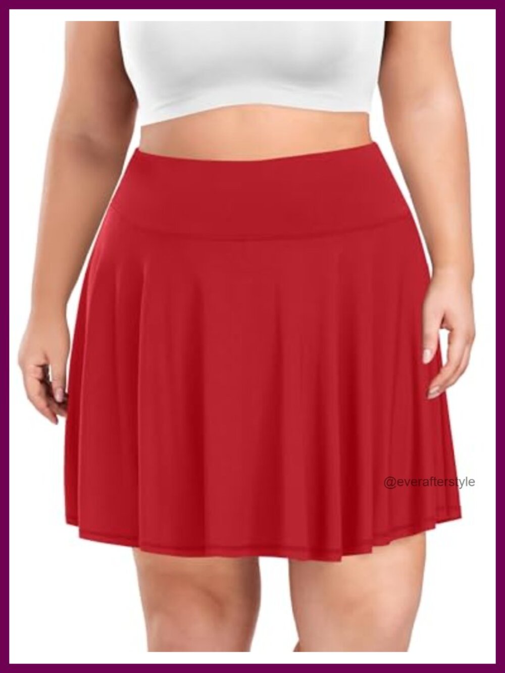 Plus Size Tennis Skort with Built-in Shorts Athletic Golf Skirt
